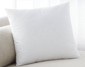 Foamrush 18" x 18" Premium Hypoallergenic Stuffer Pillow Insert Sham Square Form Polyester, White Standard MADE IN The USA