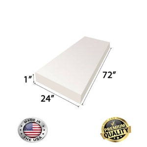 2"x24"x72" Upholstery Foam Cushion Density Seat Replacement Upholstery Sheet 2"x24"x72" Upholstery Foam Cushion Density Seat Replacement Upholstery Sheet
