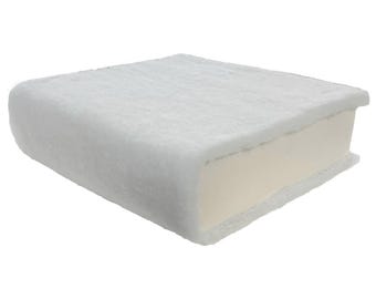 27" x 27" Seat Cushion Foam with Batting/ Dacron (Cushion Seat Replacement) Made in USA all sizes 1" - 12"