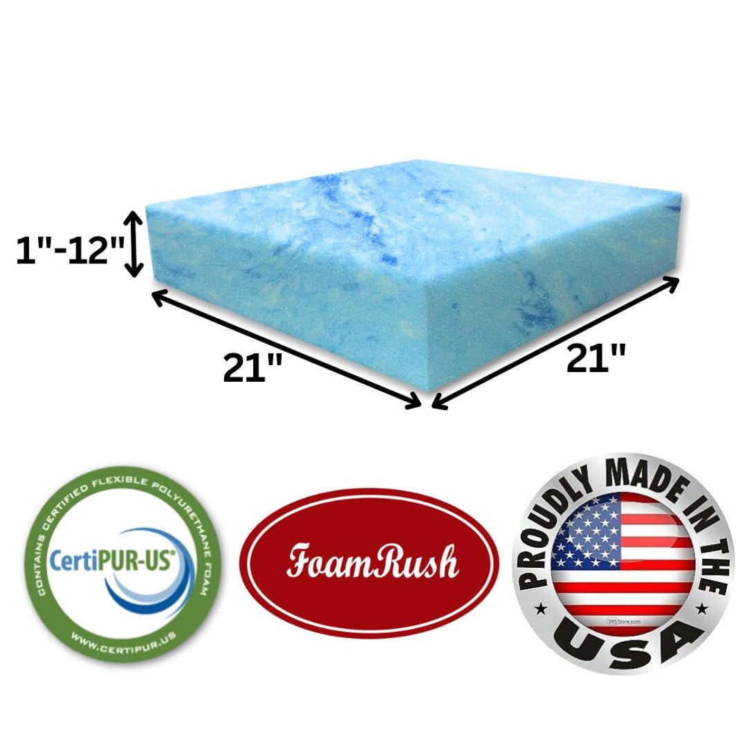 GoTo Foam 2\" Height X 24\" Width X 84\" Length 43ILD (Firm) Upholstery...
