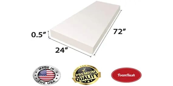 1 x 24x 72 Upholstery Foam Cushion (Seat Replacement