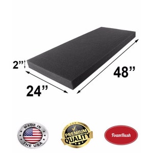 Foamrush 2 Height x 37 Width x 37 Length Upholstery Foam Cushion High  Density 