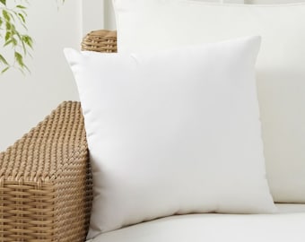 Sunbrella Natural Indoor/outdoor Decorative throw pillow with Pillow Insert Made to Order