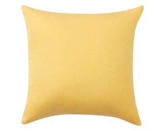 Sunbrella Canvas Buttercup Indoor/outdoor Decorative throw pillow with Pillow Insert Made to Order