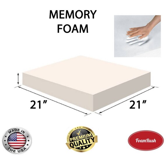 Foamrush 1 X 21 X 21 Memory Foam Seat Cushion cushion Seat