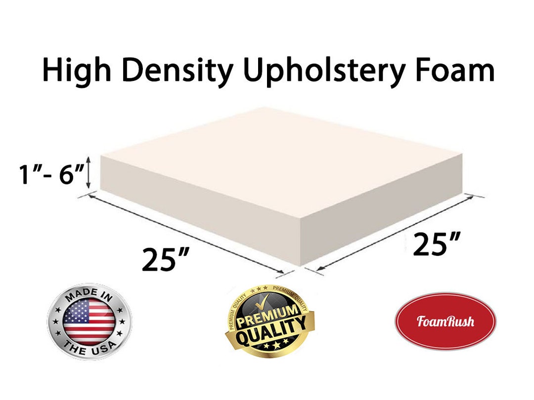 FoamRush 3 x 15 x 15 Diameter Premium Quality High Density Upholstery  Foam (Bar Stools, Seat Cushion, Pouf Insert, Patio Round Cushion  Replacement) Made in USA