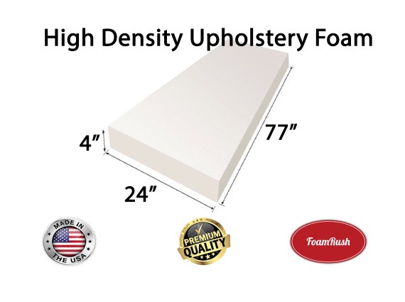 4 x 24 x 24 High Density Upholstery Foam Cushion (Seat Replacement,  Upholstery Sheet, Foam Padding)