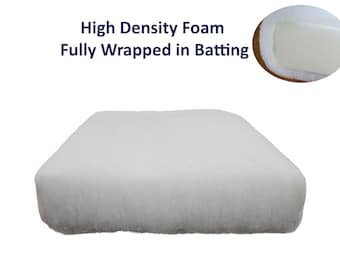 10" x 24" x 24" High Density Foam Fill with Dacron/Batting Fully Wrapped Seat Cushion Insert- Compatible for AsalaLiving- Cushion Replacemet