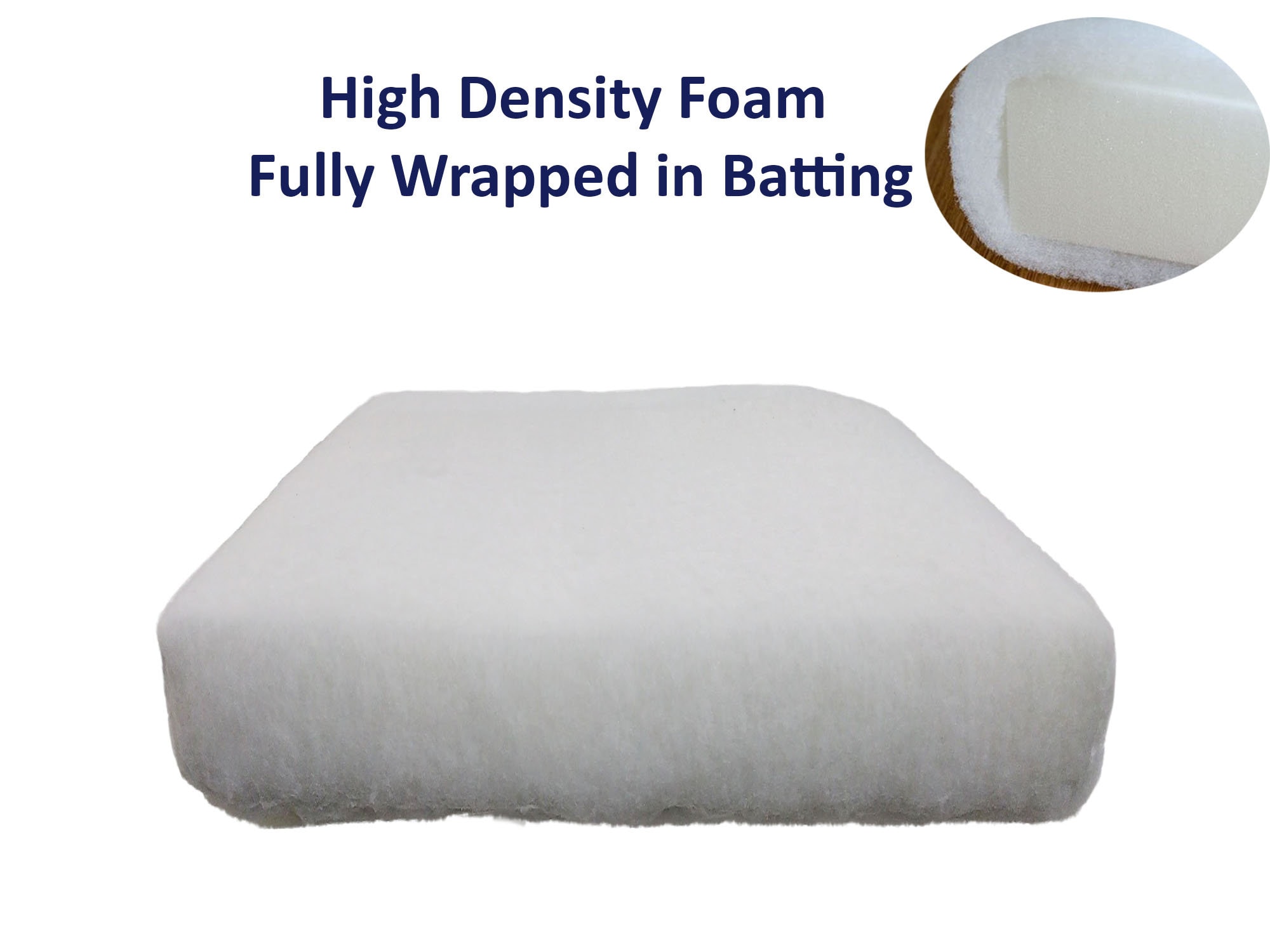 Upholstery Foam Wrapped in Dacron 5 Thick, 24 Wide X 72 Long Medium Density  