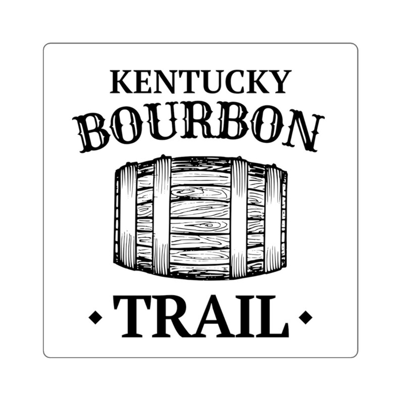 Bourbon Trail Sticker Kentucky Whiskey Square Stickers Etsy
