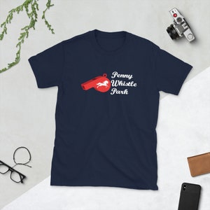 Dallas Texas DFW Amusement Penny Whistle Park Short-Sleeve Unisex T-Shirt Navy