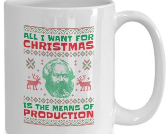 Karl marx taza de café regalo de navidad comunista