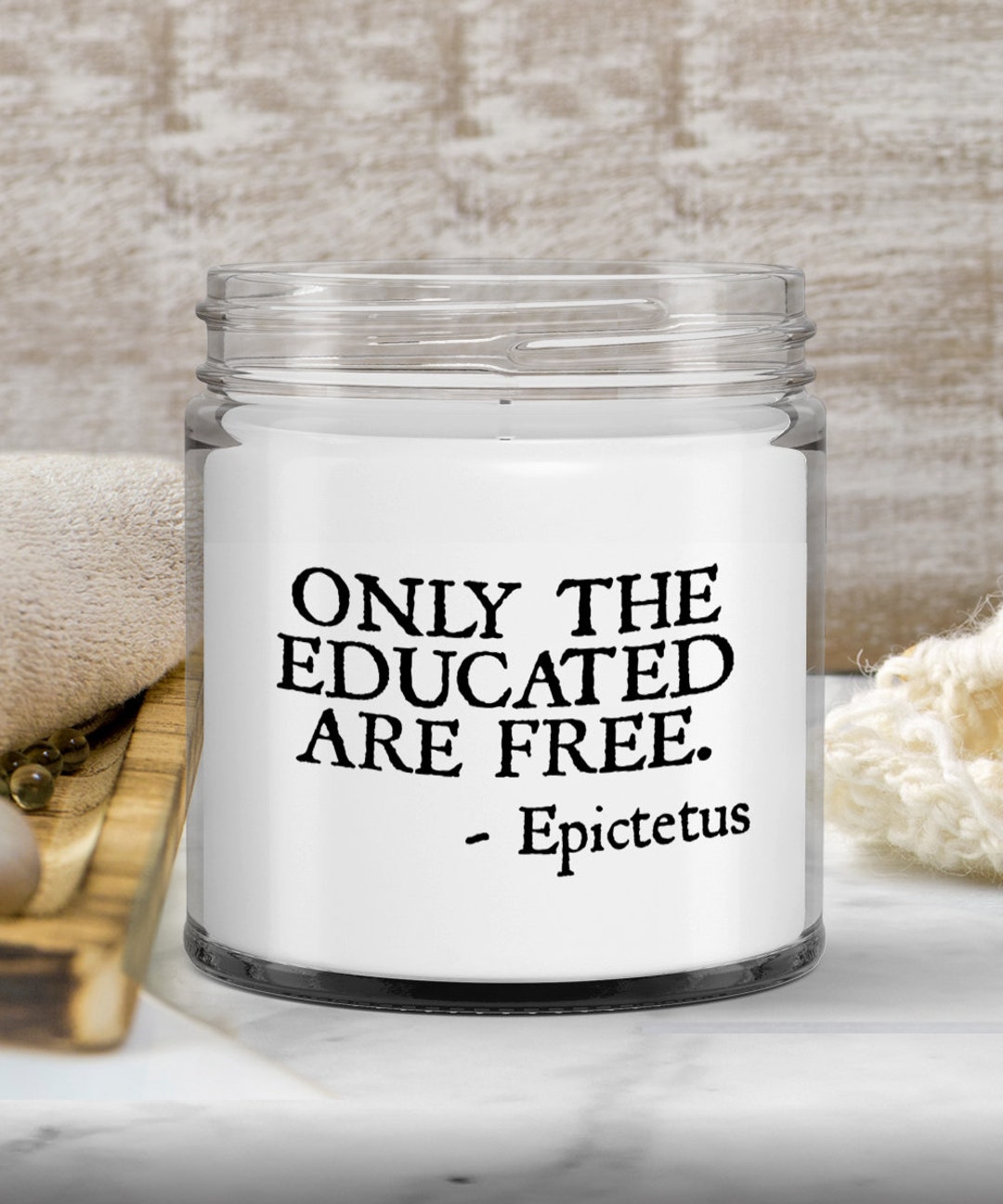 Epictetus Quote on Education and Freedom Stoicism Stoic Candle - Etsy Epictetus Quote on Education and Freedom Stoicism Stoic Candle - Etsy