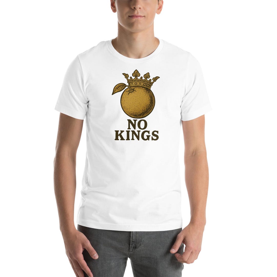 T-shirt Homme Anti-Fasciste "No Kings" - Motif Politique Protestation - Taille Multicolore - Neuf Imprimé