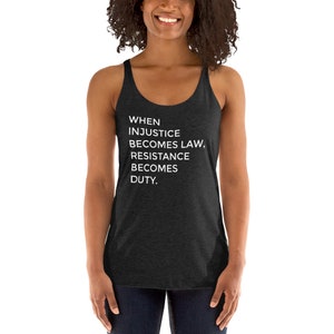 Immigrant Injustice Anti Trump Protest Women&#39;s Racerback Tank