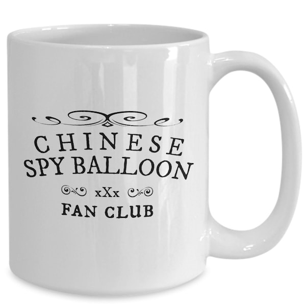 Chinese spy balloon fan club coffee mug