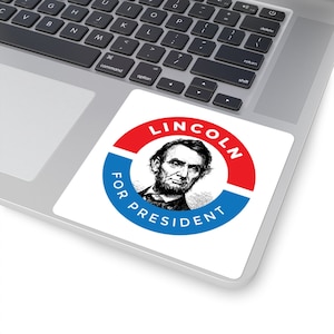 President Abe Lincoln Sticker Retro Vintage Political CampaignSquare Stickers