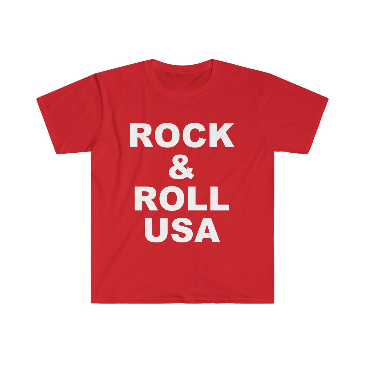 Rock and Roll USA Unisex Softstyle T-shirt - Etsy