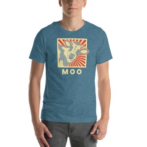 Retro Cow Moo Pop Art Funny Farm Animal Unisex t-shirt