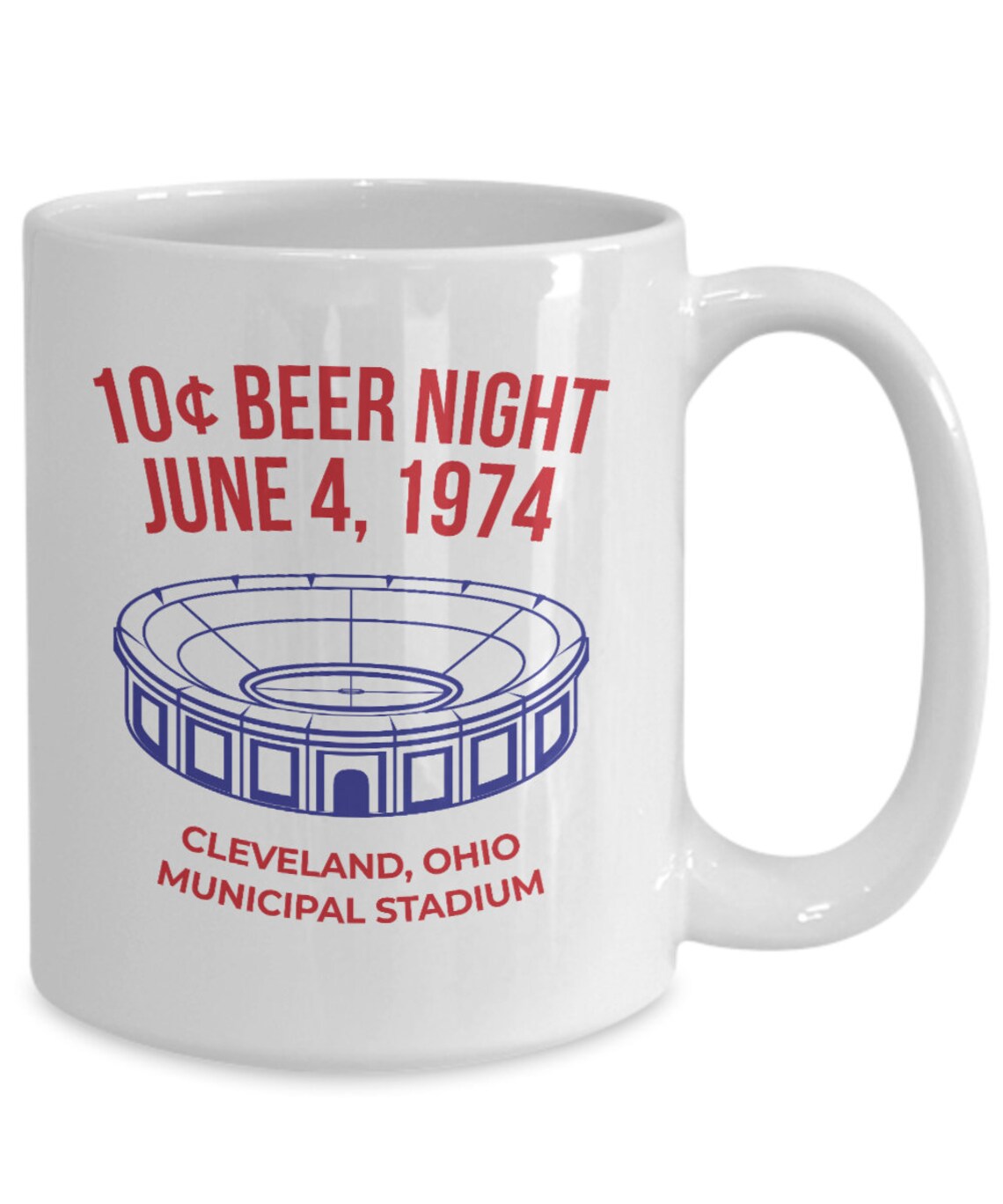 Retro 10 cent beer night cleveland baseball coffee mug Etsy