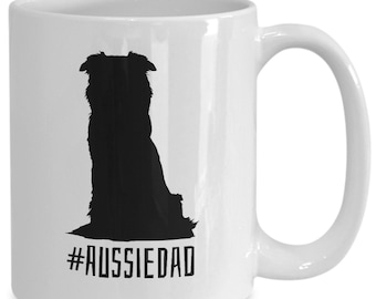Aussie dad mug australian shepherd coffee mug