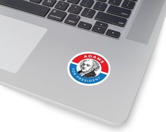 President John Adams Sticker POTUS Retro Political CampaignKiss-Cut Stickers