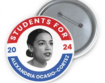 Students for Alexandria Ocasio-Cortez AOC Button