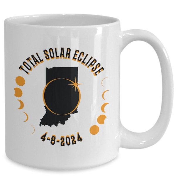 Indiana total solar eclipse path 2024 eclipse souvenir coffee mug