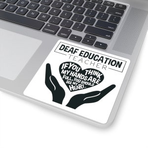 Deaf Education Sticker Special Deaf Ed Teacher Square Stickers