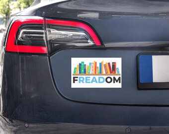 FREADOM Celebrate Book Freedom & Banned Books Awareness Car magnet