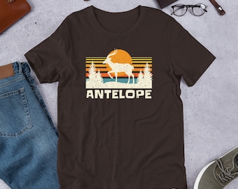African Antelope Shirt Retro Wildlife Lover Gift Short-Sleeve Unisex T-Shirt