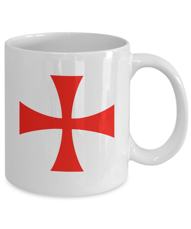 Knights Templar Cross Symbol Round Table Sir Galahad Coffee Etsy