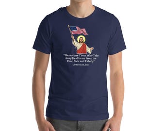 Republican Jesus Holding American Flag Protest Unisex t-shirt