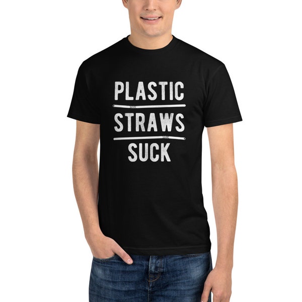 Say No To Plastic Free Shirt Anti Plastic Straw Ban Activist Sustainable T-Shirt