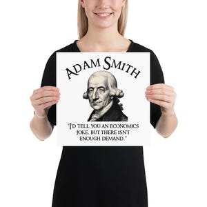 Economist Adam Smith Supply and Demand Funny Economics Poster - Etsy
