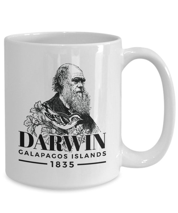 Charles Darwin Coffee Mug Galapagos Island Finch Gift Etsy