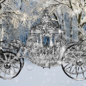 4 Winter Cinderella Royal Wonderland Digital Instant Download Backdrop/Background image 3