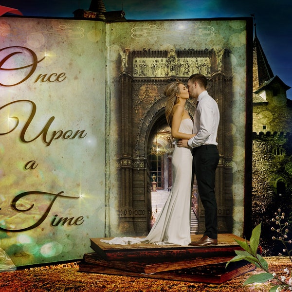 Once Upon a Time | Large Book | Fairy Tale | Digital Backdrop | New 2020