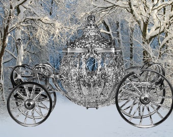 4- Winter Cinderella Royal Wonderland | Digital Instant Download Backdrop/Background