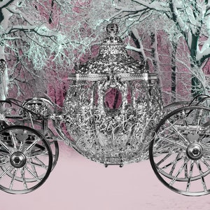 4 Winter Cinderella Royal Wonderland Digital Instant Download Backdrop/Background image 2