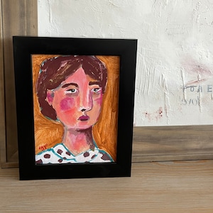 Original Art Self Portrait Painting 6x8