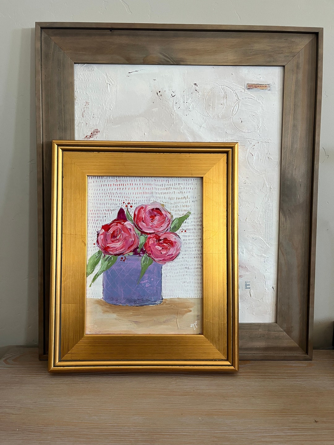 Original Floral Still Life Acrylic Painting 9x12 - Etsy