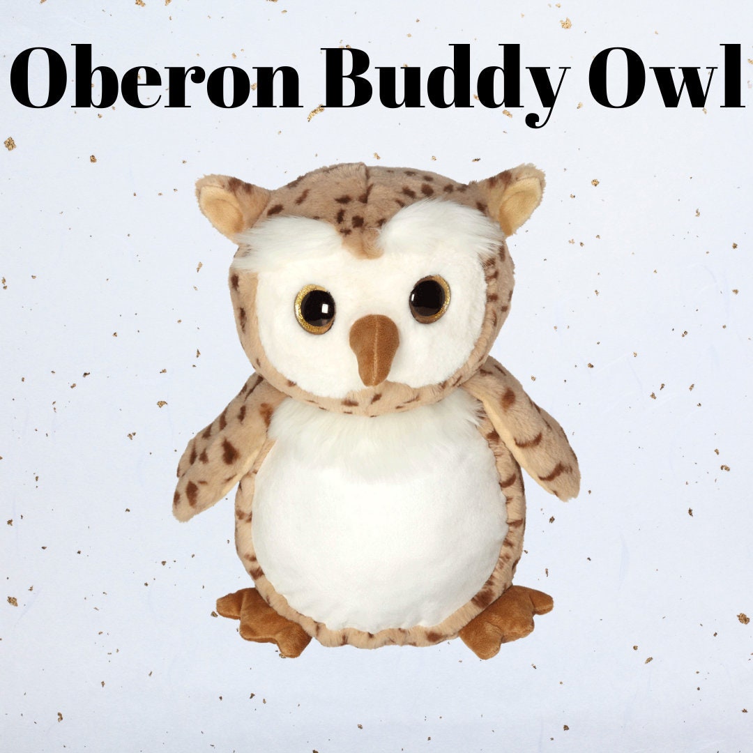 Embroidery Buddy Oberon Owl | Woodland Stuffed Animal | Woodland Gifts | Personalized Gifts