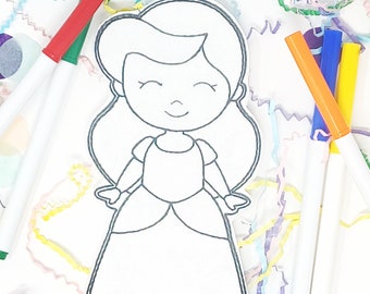 Princess Coloring Doll | Birthday Gifts | Party Favors | Coloring Activities