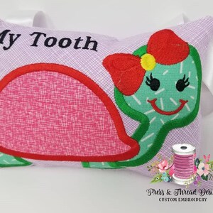 Turtle Tooth Fairy Pillow | Kids First Tooth Lost | Keepsake | Jewelry Keeper | Personalized Gifts