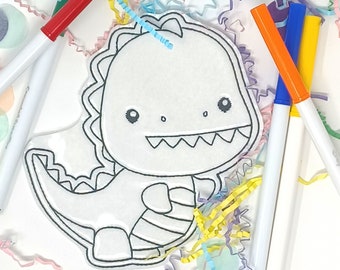 Wipeable Dinosaur Coloring Doll: Kids Travel Activity