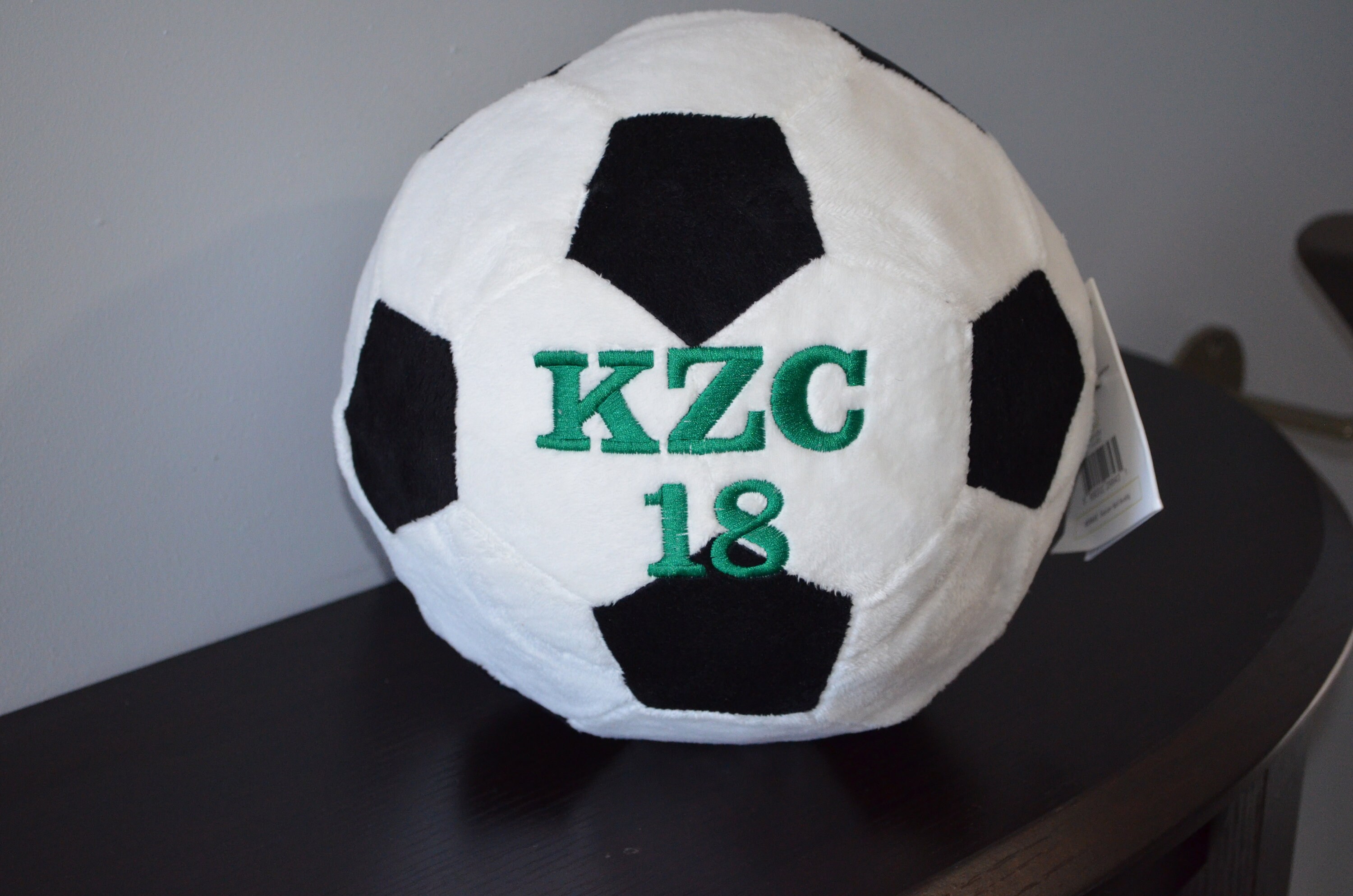 Personalized Stuffed Soccer Ball Pillow, Monogrammed Sports Ball Gift