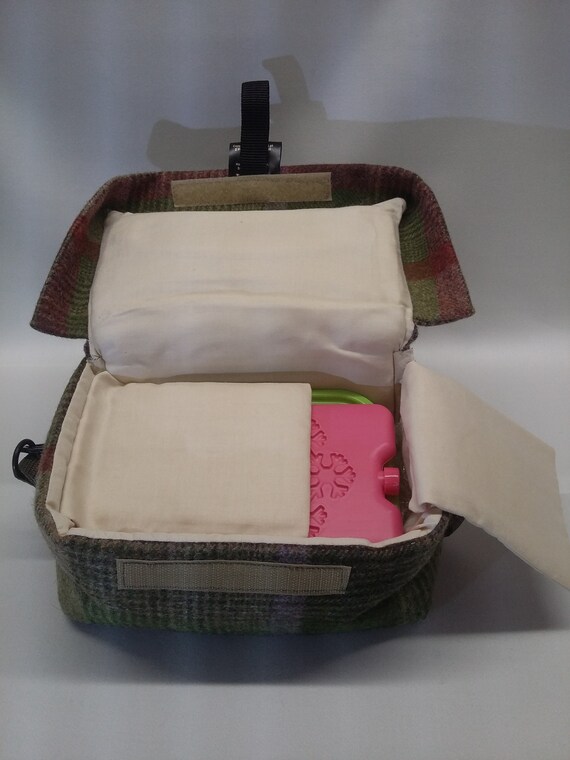 wool insulated natural lunch bag