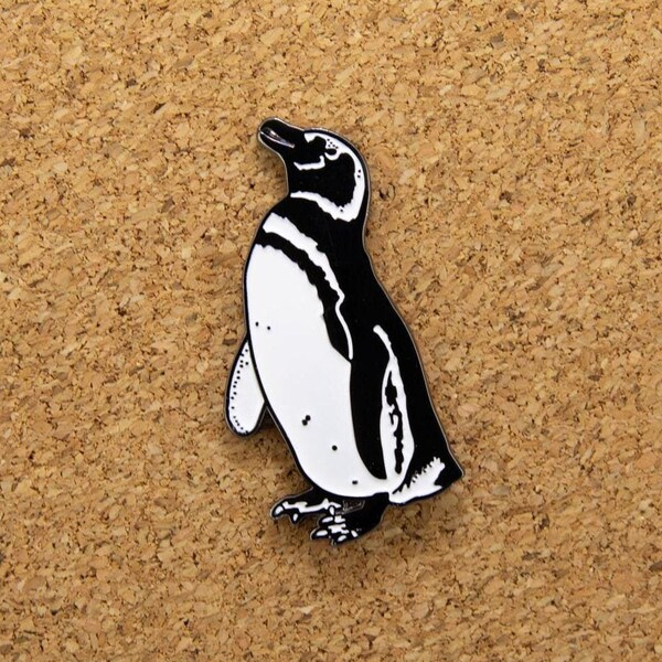 Penguin Enamel Pin, Magellanic Penguin, Stocking stuffer, Penguin Gift, Gift under 15, Enamel Pin, Penguin Pin, Bird pin, Animal Enamel Pin