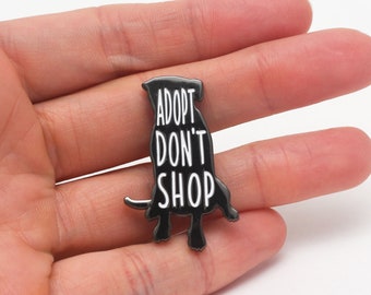 Pitbull Enamel Pin, "Adopt Don't Shop" Dog Adoption Gift